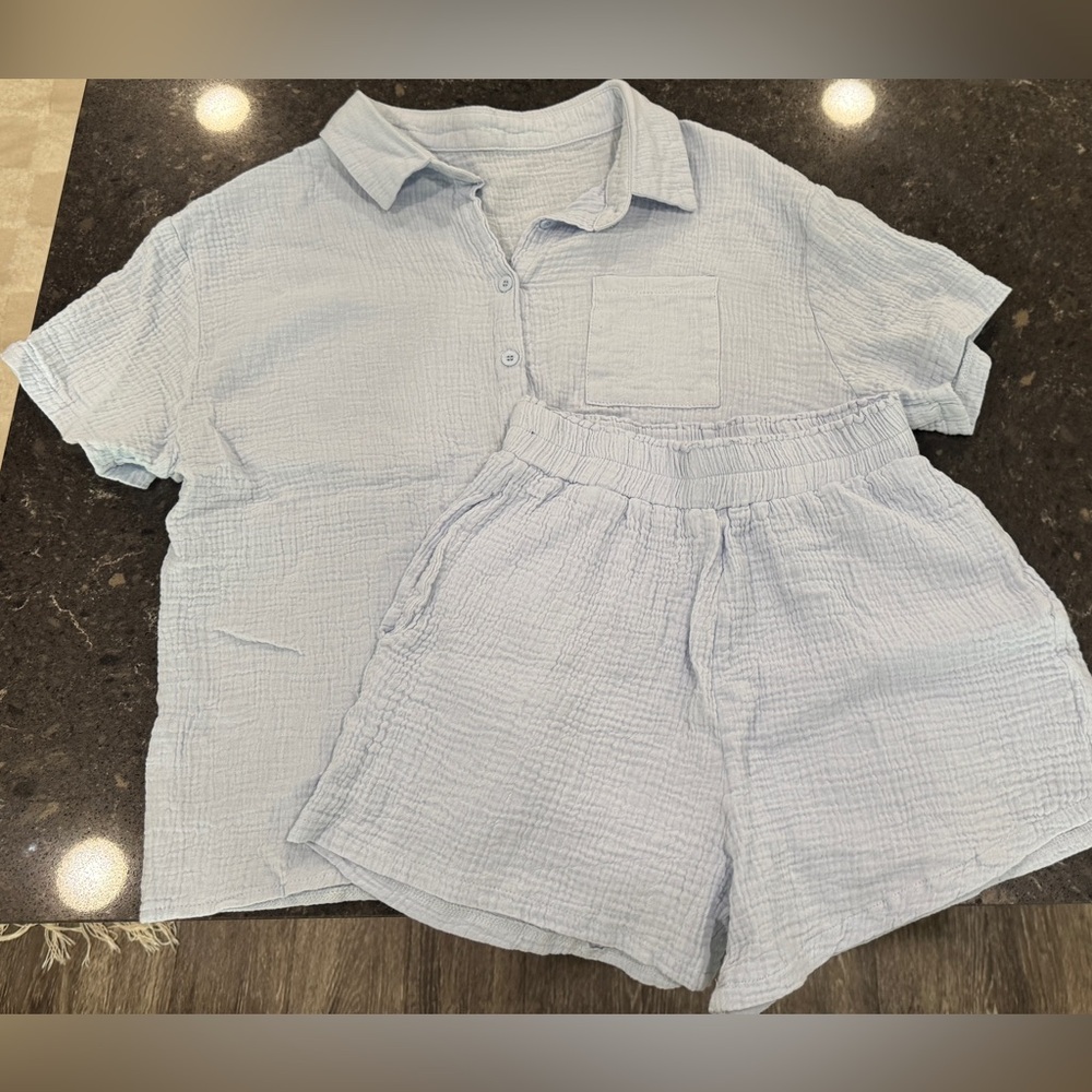 Women’s Light Blue Beach Set